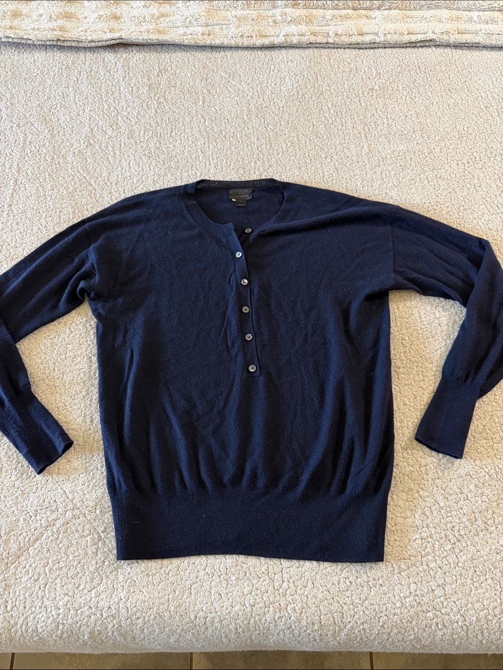 J. Crew Navy Italian Cashmere Sweater Medium